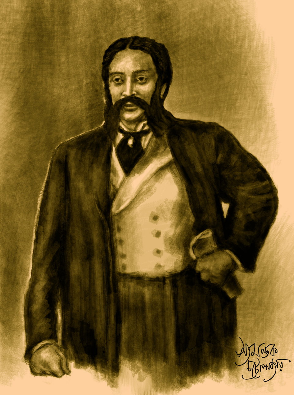 Michael Madhusudan Dutta Sonnet Portrait মাইকেল মধুসূদন দত্ত অমিত্রাক্ষর সনেট বাংলা কবিতা