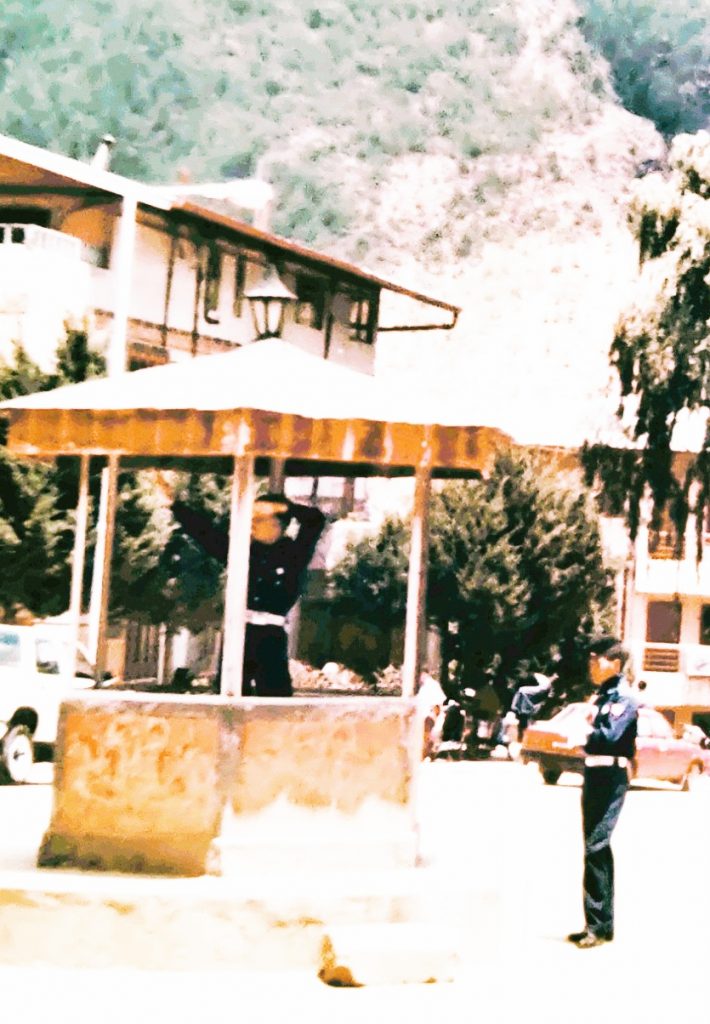 dancing traffic guard in Bhutan