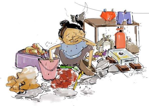 Untidy room