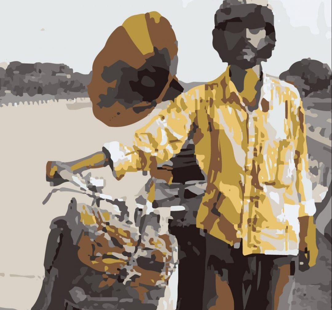 Cyclist with a Gramophone