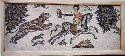 Roman Mosaic- rider kidnapping A Little Tiger. Source: via Temporis