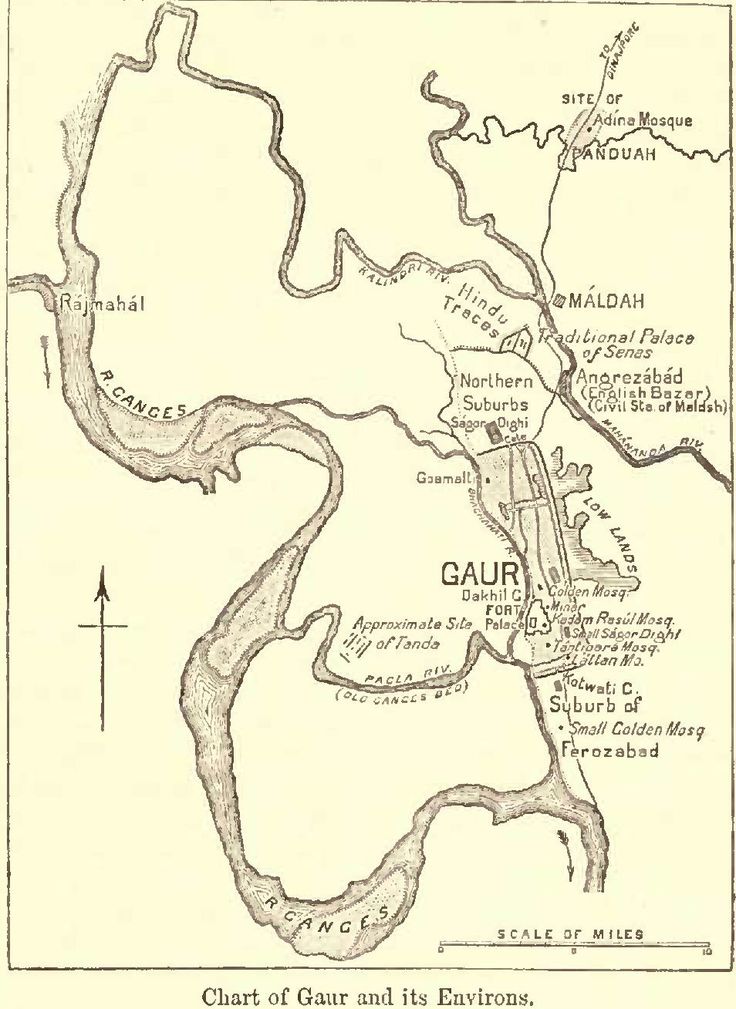 Map of Gaur