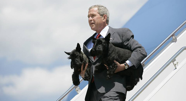 President Bush and his Dogs