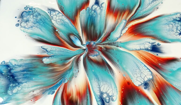 abstract painting flower