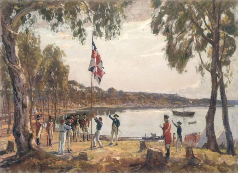 Arthur-Phillip-British-settlement-colony-founding-flag