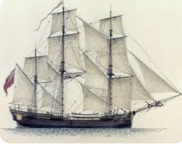 First Fleet এর পালতোলা জাহাজ Scarborough