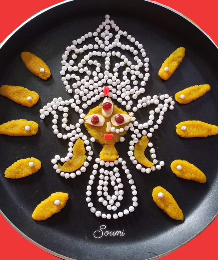 Food art with various sweet