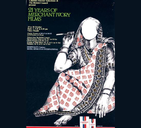 advertisement with wooden block design