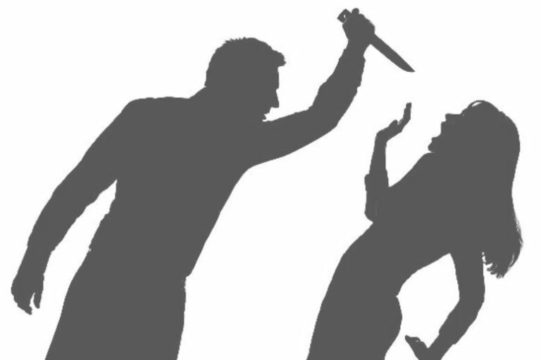 Killer man with knife