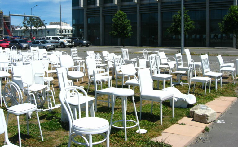 Life flows by the 185 chairs