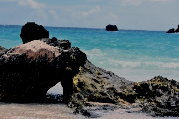 lonely beach, Barmuda island